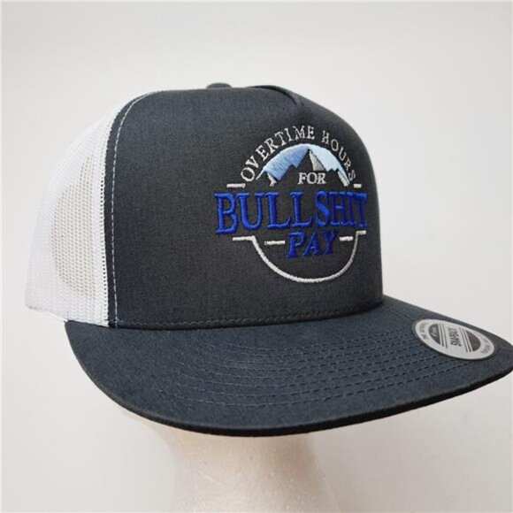 Rich Men North Of Richmond BS Overtime Pay Flat Bill Mesh Snapback Cap Hat Gray main image 6